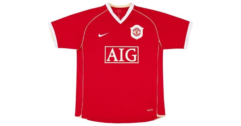 Manchester United 2006-2007 red nike home shirt 